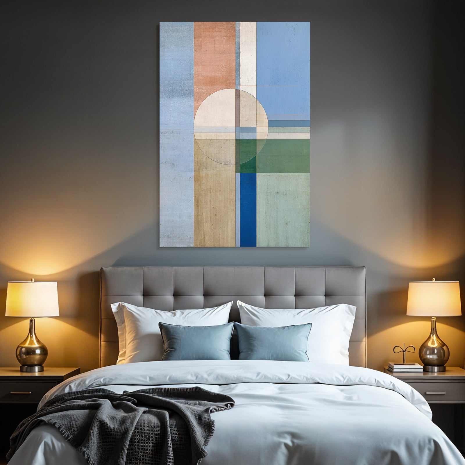Abstrakte Geometrische Kunst Mit Farbvariationen
