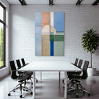 Abstrakte Geometrische Kunst Mit Farbvariationen