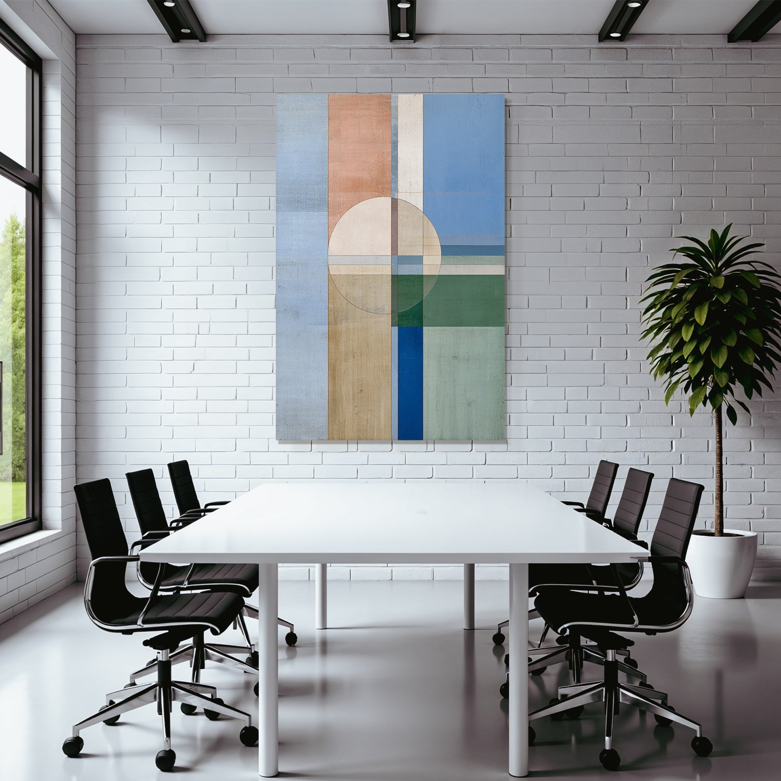 Abstrakte Geometrische Kunst Mit Farbvariationen