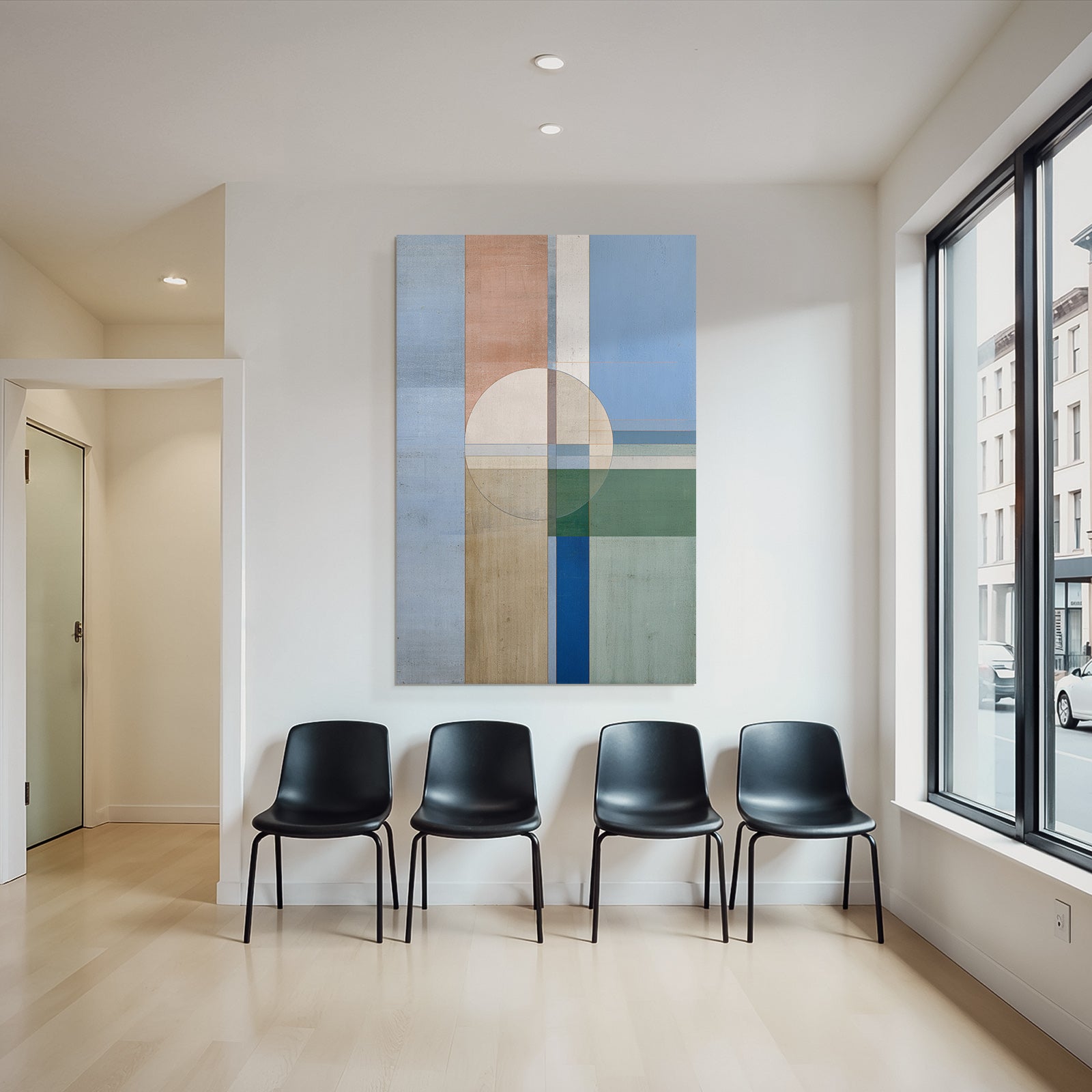 Abstrakte Geometrische Kunst Mit Farbvariationen