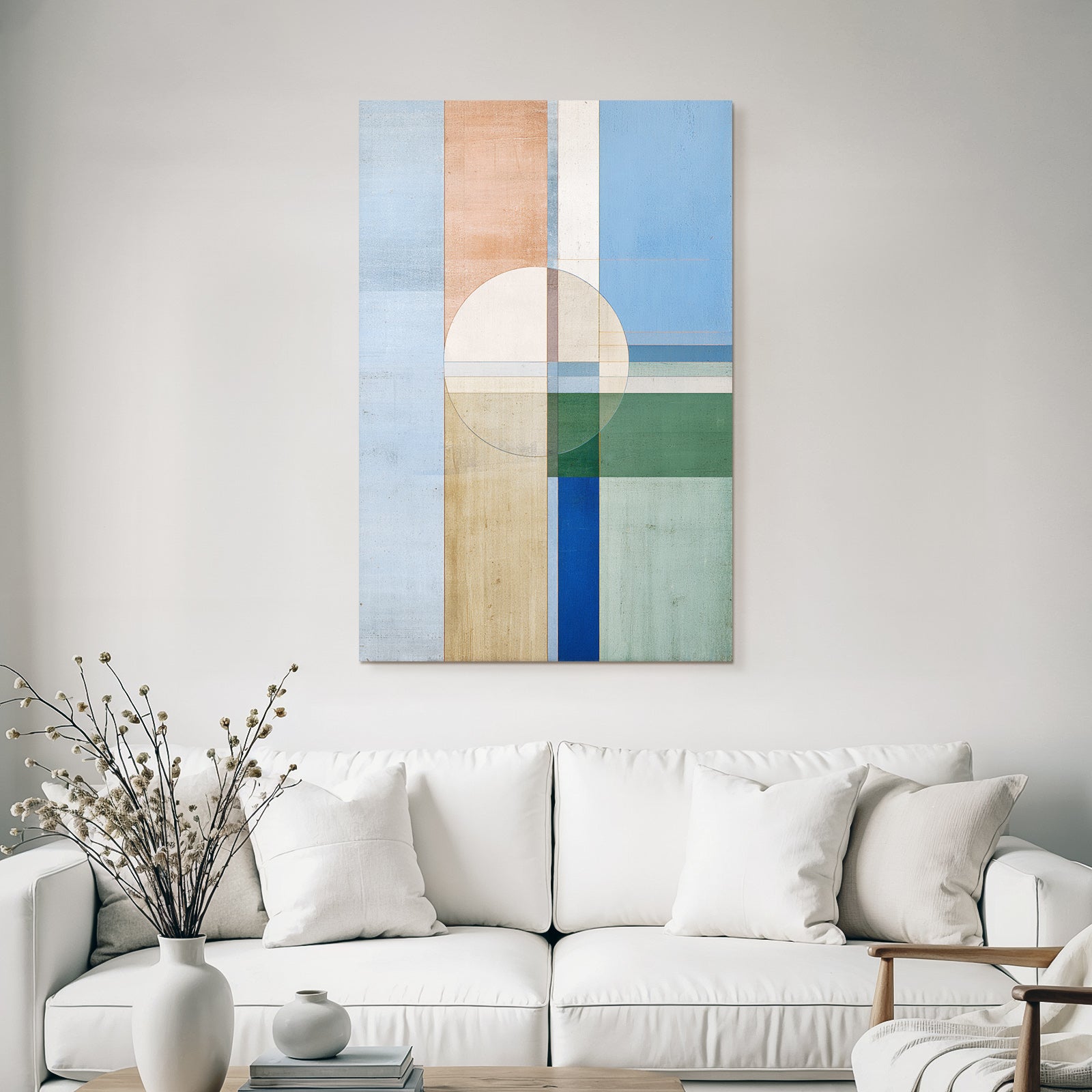 Abstrakte Geometrische Kunst Mit Farbvariationen