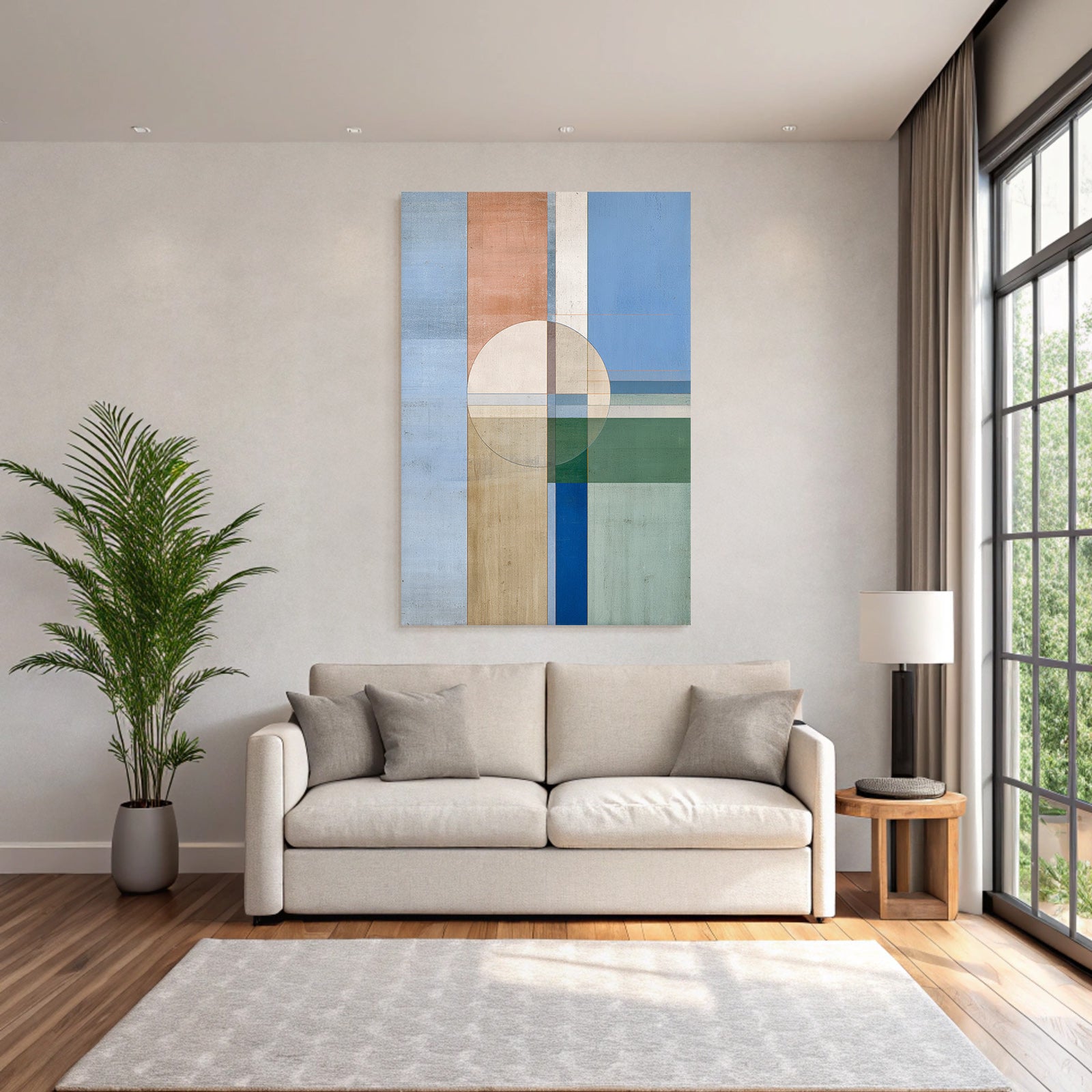 Abstrakte Geometrische Kunst Mit Farbvariationen
