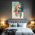 Abstrakte Kunst Geometrische Formen Vibrante Farben