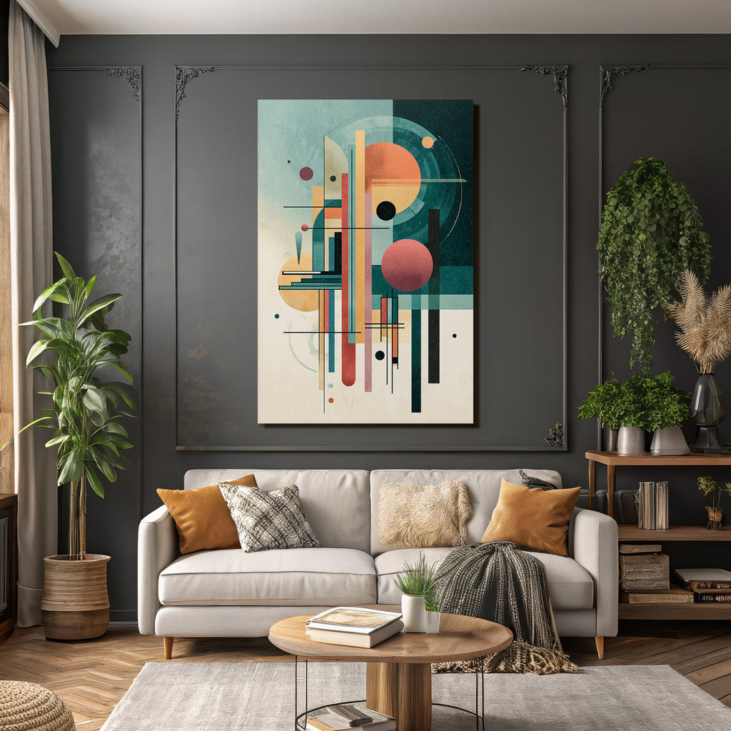 Abstrakte Kunst Geometrische Formen Vibrante Farben