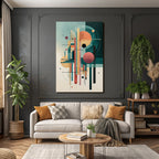 Abstrakte Kunst Geometrische Formen Vibrante Farben