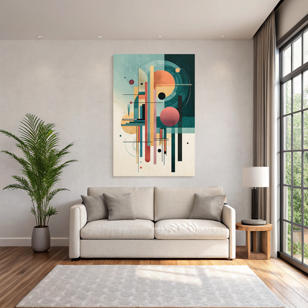 Abstrakte Kunst Geometrische Formen Vibrante Farben
