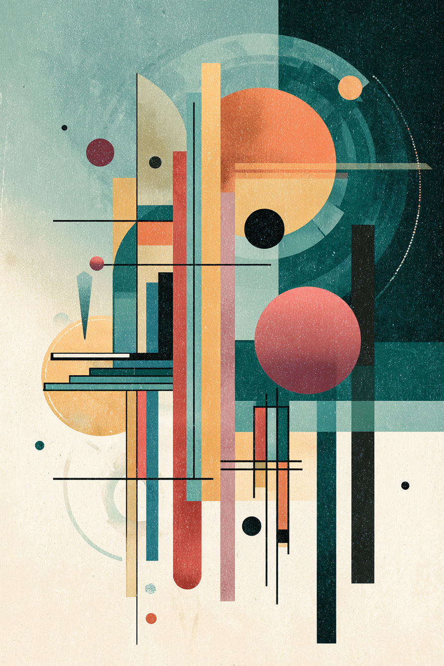 Abstrakte Kunst Geometrische Formen Vibrante Farben | Digital Art | Kunstgattungen