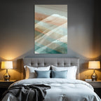 Abstrakte Landscape Mit Geometrischen Linien Und Farbverlauf