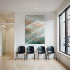 Abstrakte Landscape Mit Geometrischen Linien Und Farbverlauf