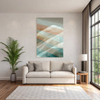 Abstrakte Landscape Mit Geometrischen Linien Und Farbverlauf