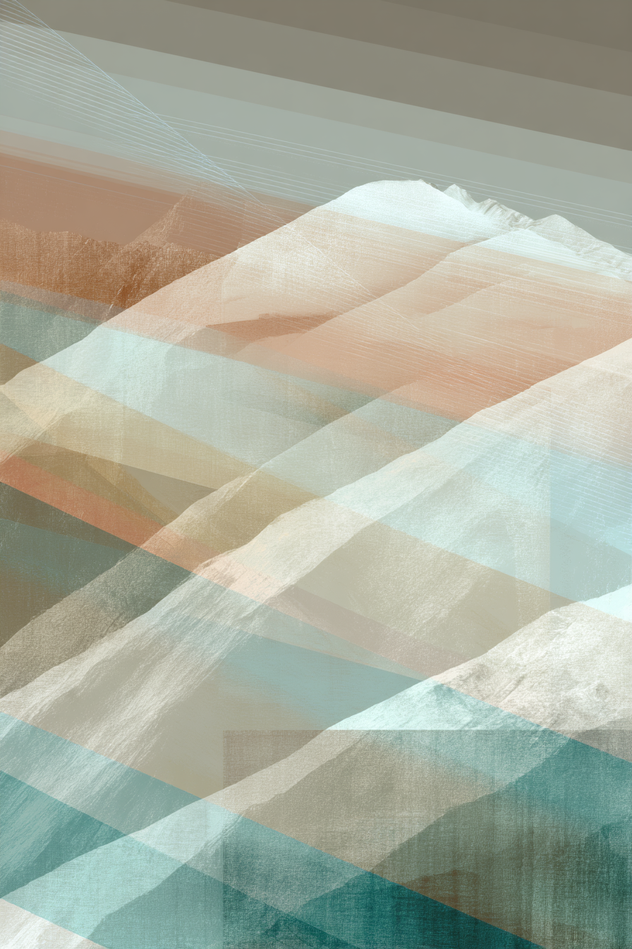 Abstrakte Landscape Mit Geometrischen Linien Und Farbverlauf | Digital Art | Kunstgattungen