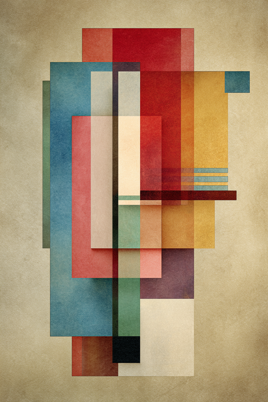 Abstrakte Zusammensetzung Geometrische Formen Vibrante Farben Texturierten Hintergrund | Digital Art | Kunstgattungen