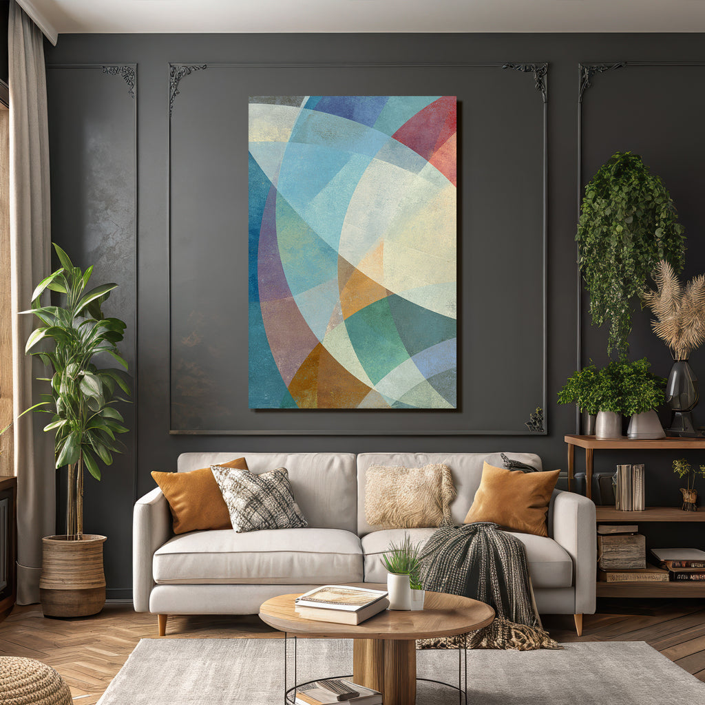Abstract Design Geometric Shapes Colorful Pattern Texture