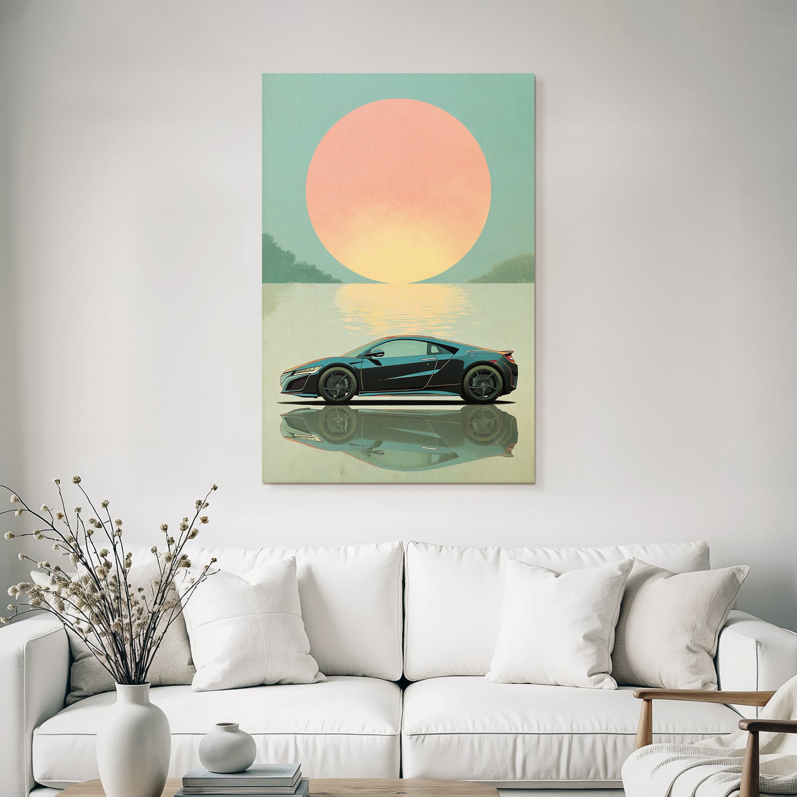 Acura Nsx Sunset Reflection Auto Kunst