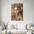 Blumen Butterfliegen Steampunk Goggles Portrait Kreativ Vibrante Aesthetik