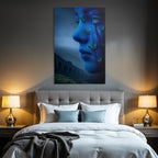 Woman with Blue Face Butterflies Tree Designs Viaduct Transformation