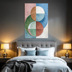 Geometrisches Abstraktes Design Mit Kreisen In Bunten Farben