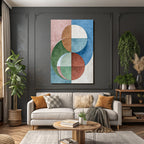 Geometrisches Abstraktes Design Mit Kreisen In Bunten Farben