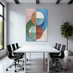 Geometrisches Abstraktes Design Mit Kreisen In Bunten Farben