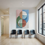 Geometrisches Abstraktes Design Mit Kreisen In Bunten Farben
