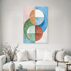 Geometrisches Abstraktes Design Mit Kreisen In Bunten Farben