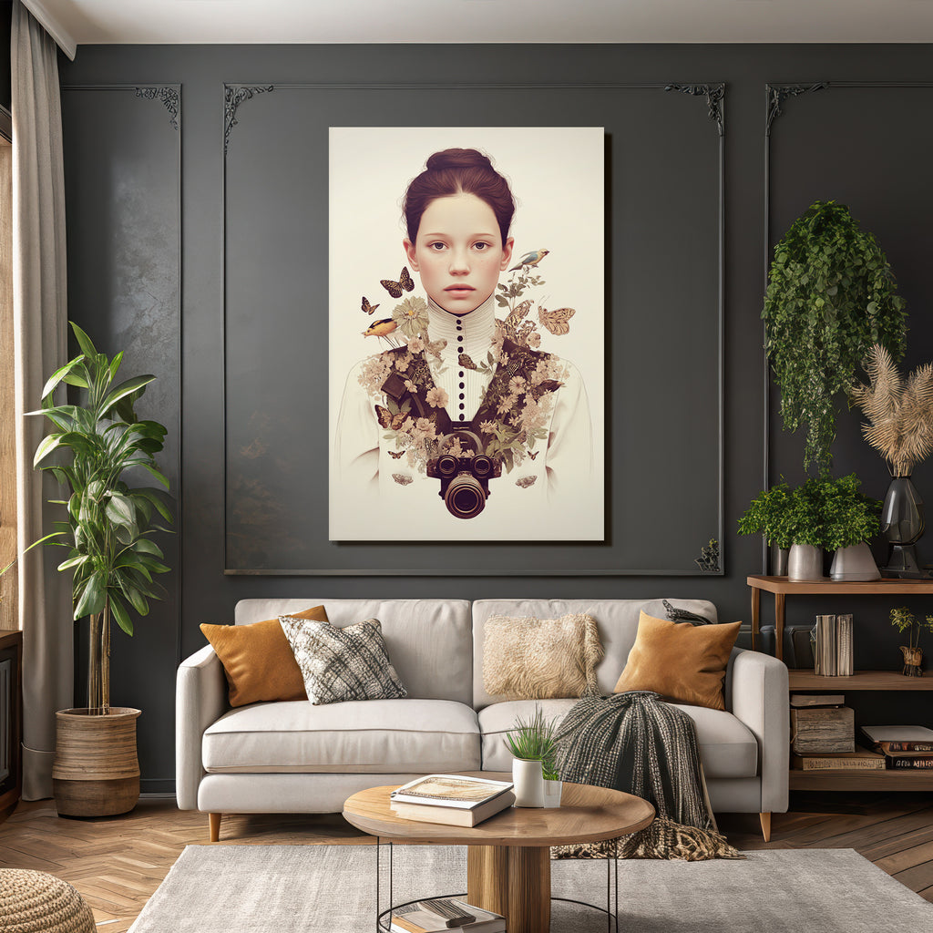 Junge Mit Blumen Fotografie Und Natur Kunstwerk