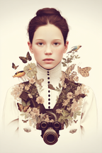 Junge Mit Blumen Fotografie Und Natur Kunstwerk | Digital Art | Kunstgattungen