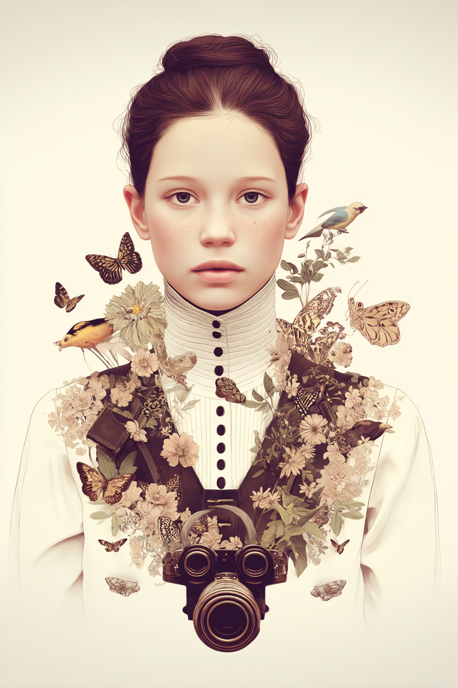 Junge Mit Blumen Fotografie Und Natur Kunstwerk | Digital Art | Kunstgattungen