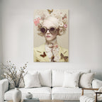 Junges Maedchen Mit Mode Und Dekorativen Elementen Vintage Stil