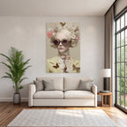 Junges Maedchen Mit Mode Und Dekorativen Elementen Vintage Stil