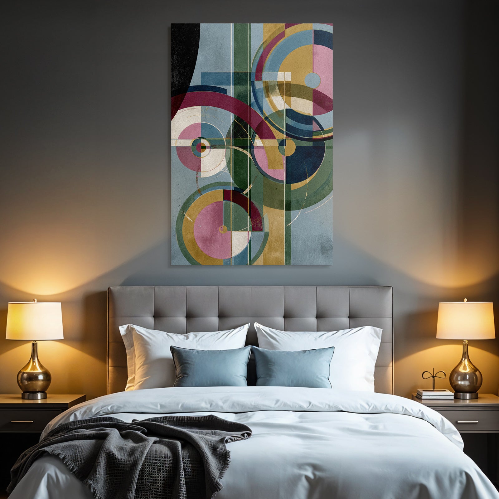 Moderne Abstrakte Design Geometrische Formen Mit Farbe