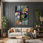Moderne Abstrakte Design Geometrische Formen Mit Farbe