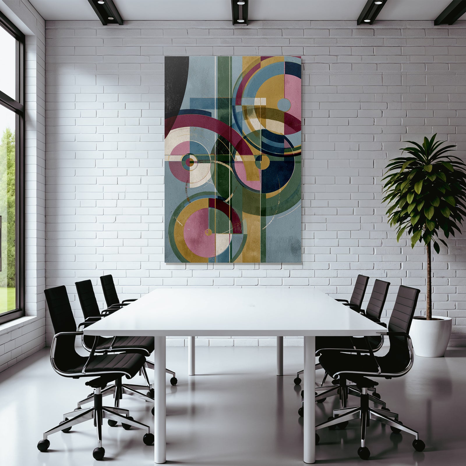 Moderne Abstrakte Design Geometrische Formen Mit Farbe