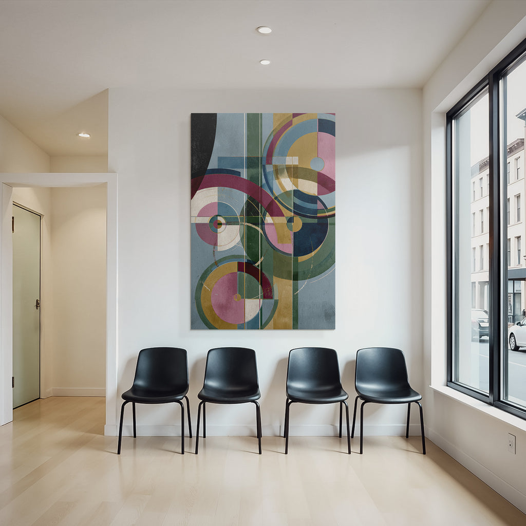 Moderne Abstrakte Design Geometrische Formen Mit Farbe
