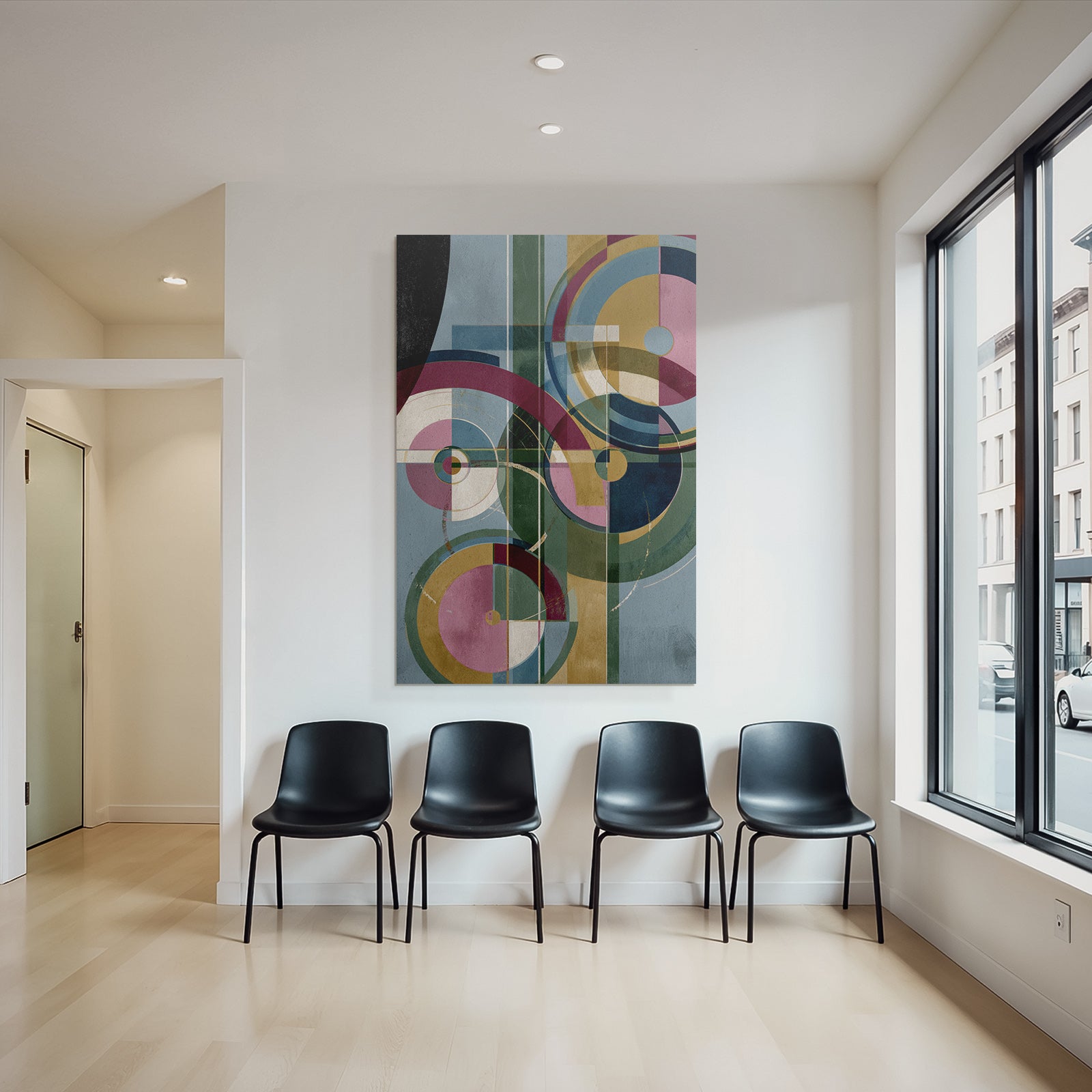 Moderne Abstrakte Design Geometrische Formen Mit Farbe