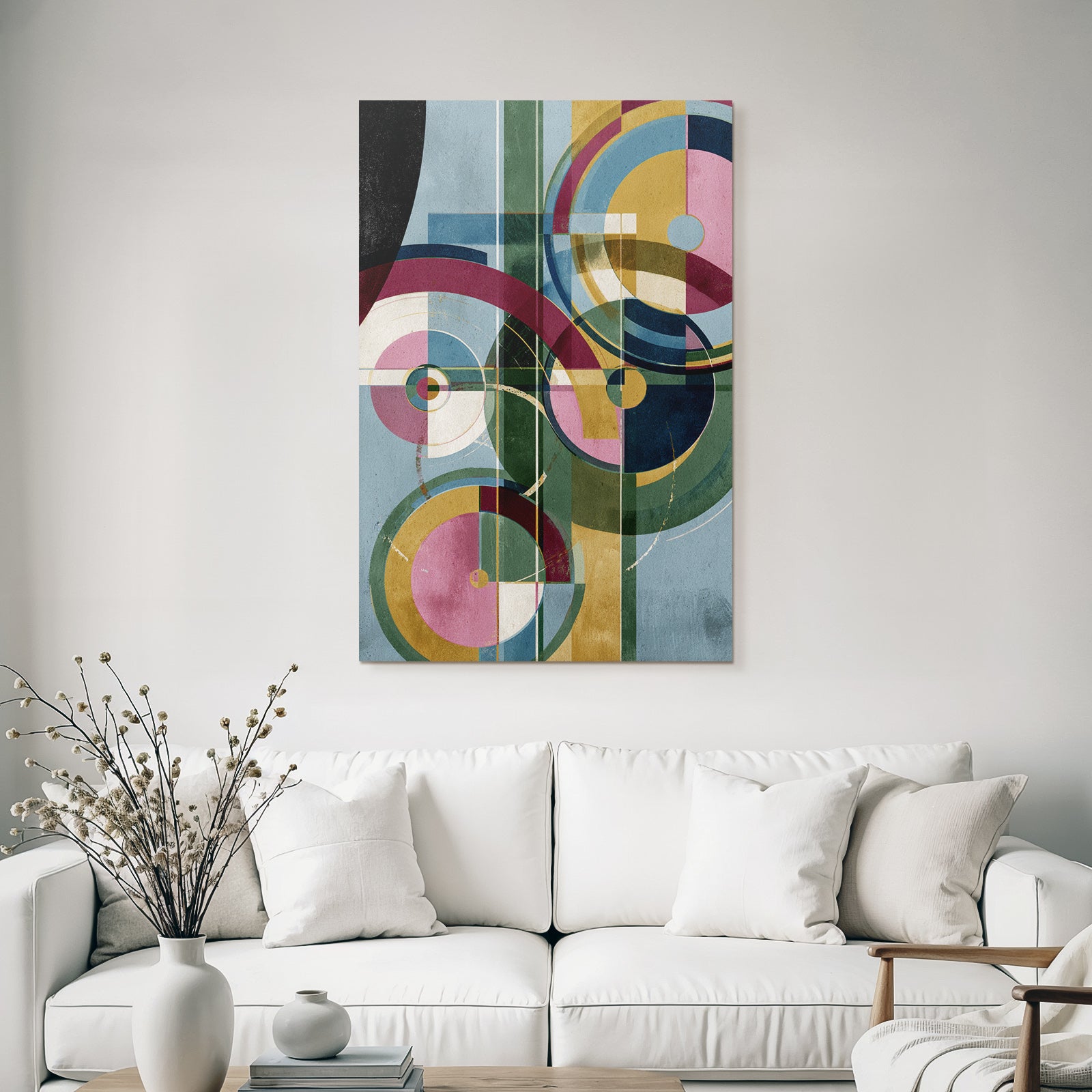 Moderne Abstrakte Design Geometrische Formen Mit Farbe