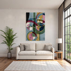 Moderne Abstrakte Design Geometrische Formen Mit Farbe
