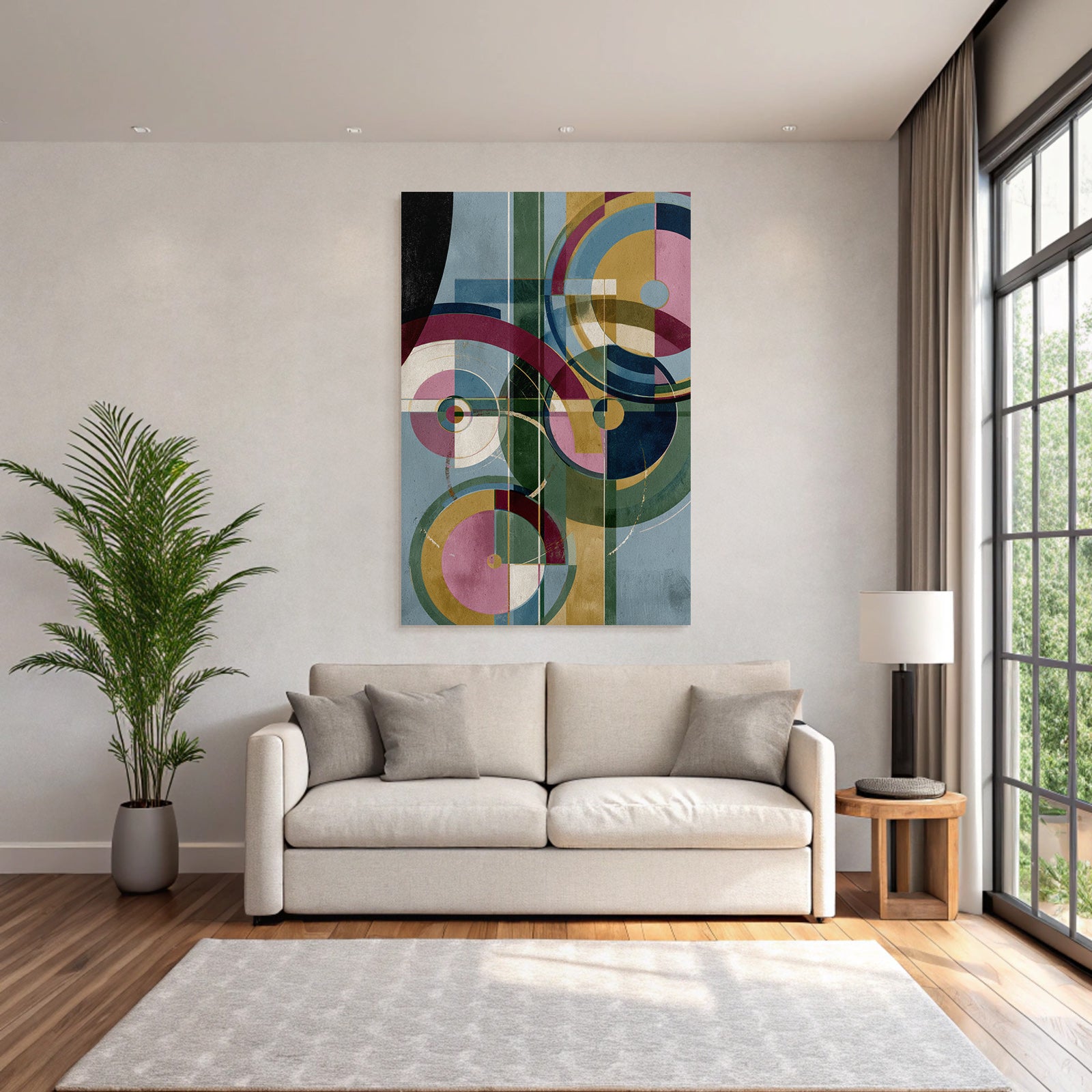 Moderne Abstrakte Design Geometrische Formen Mit Farbe