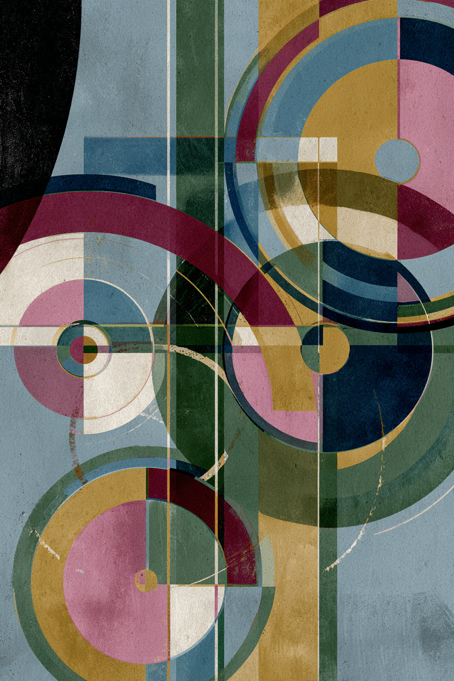 Moderne Abstrakte Design Geometrische Formen Mit Farbe | Digital Art | Kunstgattungen