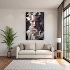 Nahe Portrait High Fashion Blumen Und Schmetterlinge Traeumende Aesthetik