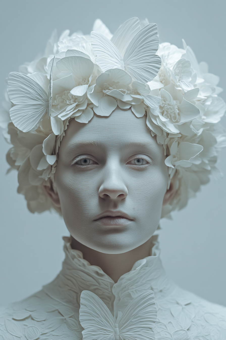 Pale Erscheinung Mit Blumen Und Schmetterlingen Und Etrhales Fantasie Aesthetik | Digital Art | Kunstgattungen
