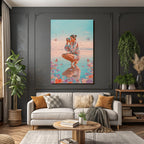Person Im Wasser Mit Kamera Blumen Und Schmetterlinge