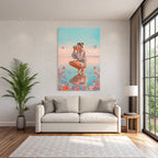 Person Im Wasser Mit Kamera Blumen Und Schmetterlinge