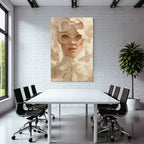 Person Mit Zarter Kunst Aesthetik Flora Butterflies Vintage Fantasy Stil