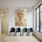 Person Mit Zarter Kunst Aesthetik Flora Butterflies Vintage Fantasy Stil