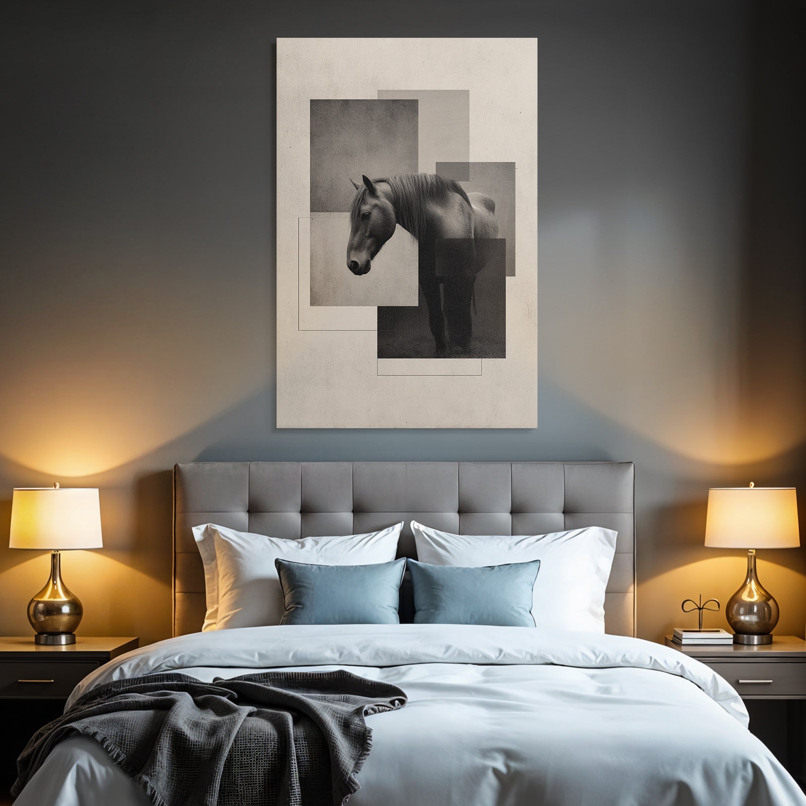 Pferd Kunst Geometrisch Modern Abstrakt