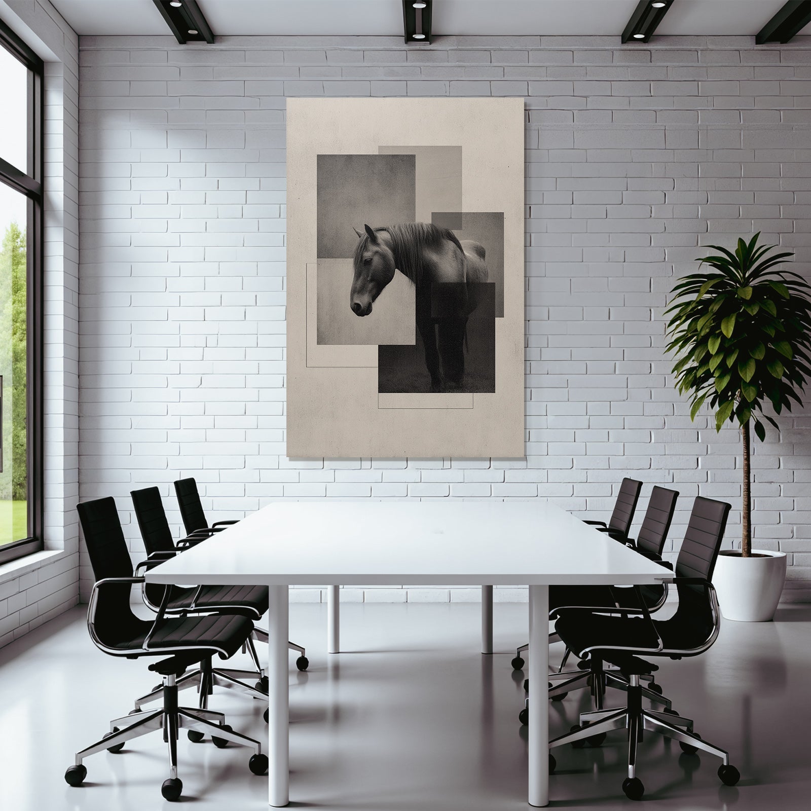 Pferd Kunst Geometrisch Modern Abstrakt