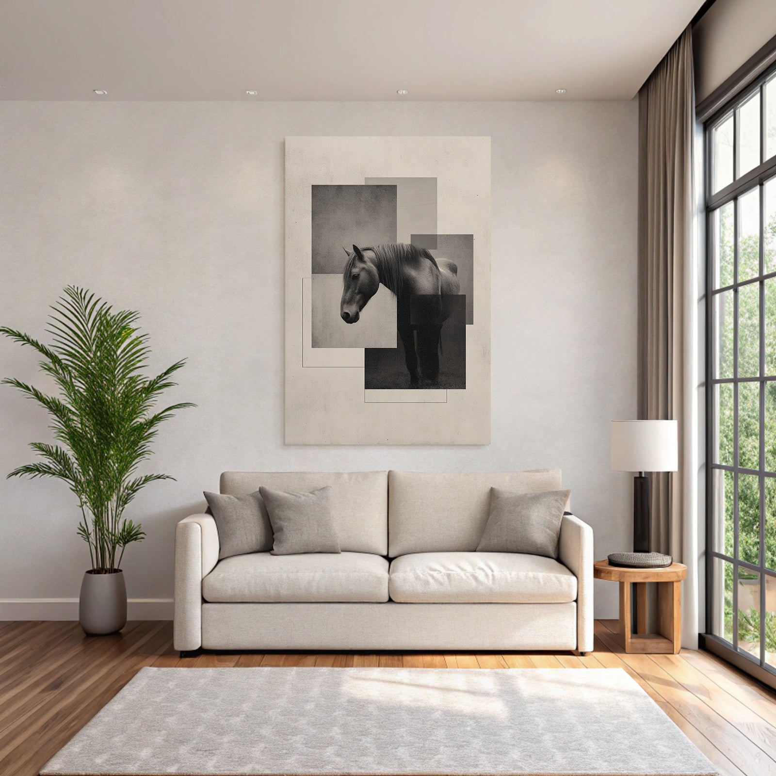 Pferd Kunst Geometrisch Modern Abstrakt