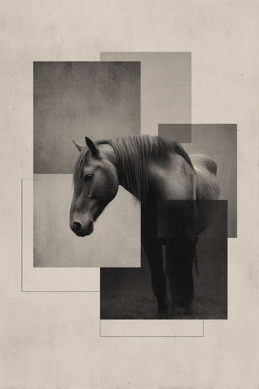 Pferd Kunst Geometrisch Modern Abstrakt | Digital Art | Kunstgattungen