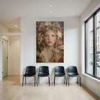 Portrait Mit Blumen Und Dampfkraftbrille Fantasy Natur Imagination